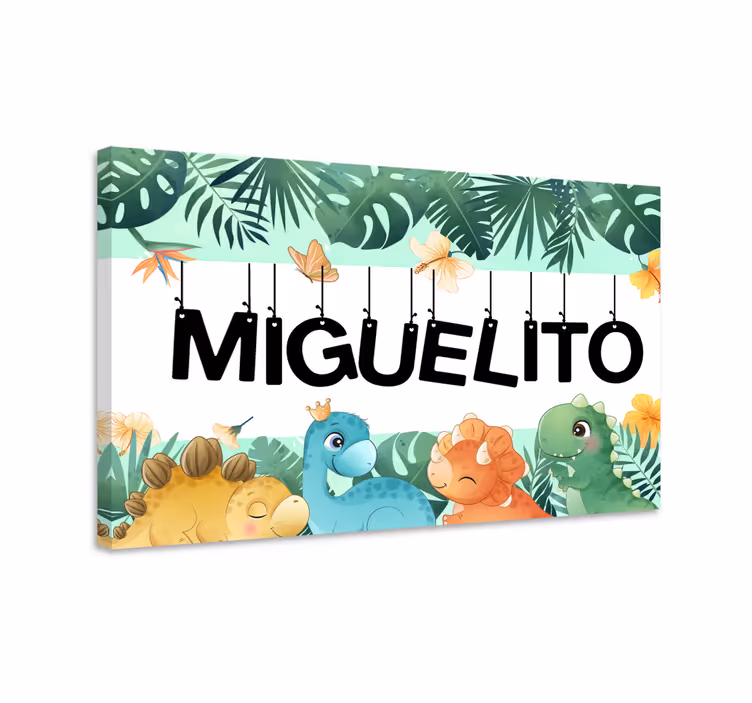 Söpö dinosaurusalbumi canvas-taulu - Tenstickers