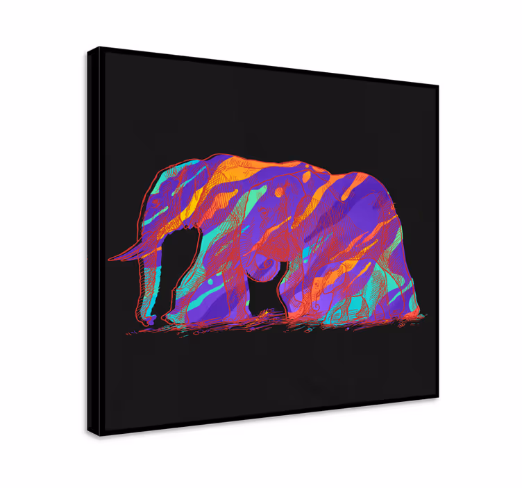 Norsu siluetti taidecanvas taulu - Tenstickers