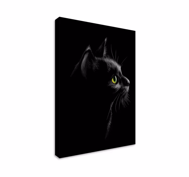 Musta kissa canvas - Tenstickers