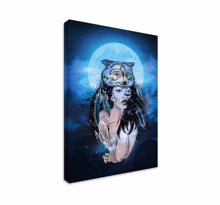 Susi kuun nainen vintage canvas - Tenstickers