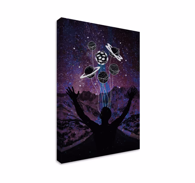 Maailmankaikkeus käsissäsi taide canvas - Tenstickers
