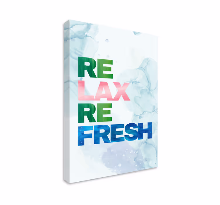 Rentoutua ja virkistäytyä kylpyhuone canvas - Tenstickers