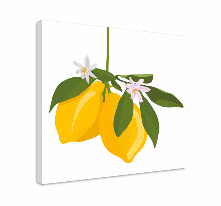 Sitruunapuu hedelmä asetelma canvas - Tenstickers