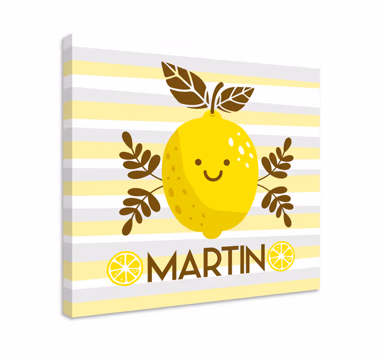 Hymyilevä sitruuna canvas taulu - Tenstickers