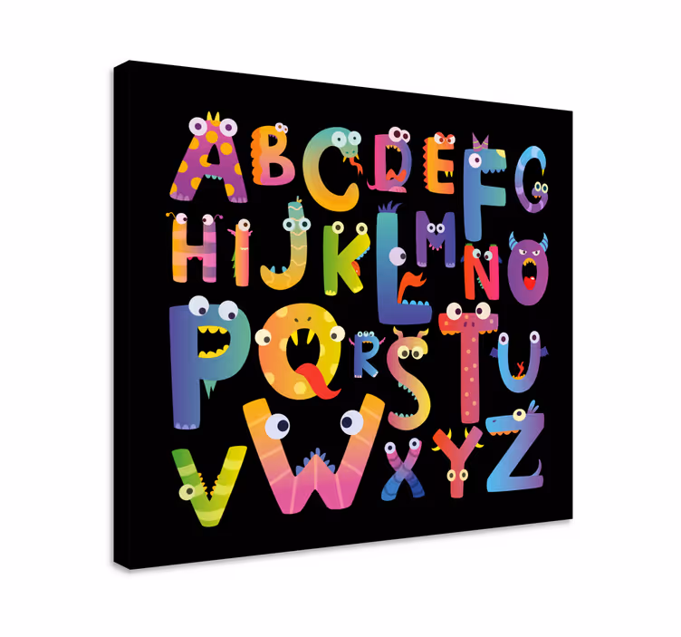 Lasten aakkoset aakkos canvas - Tenstickers