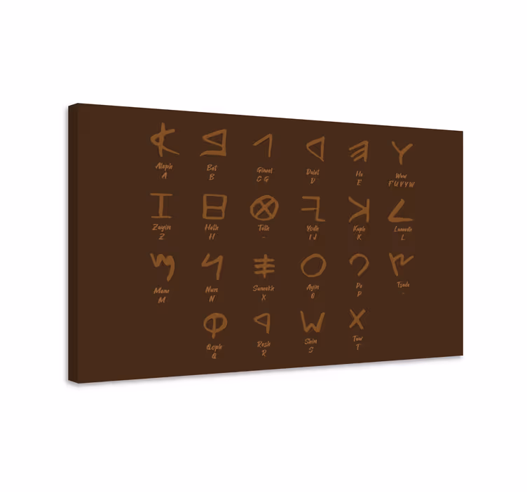 Aakkoset aakkos canvas - Tenstickers