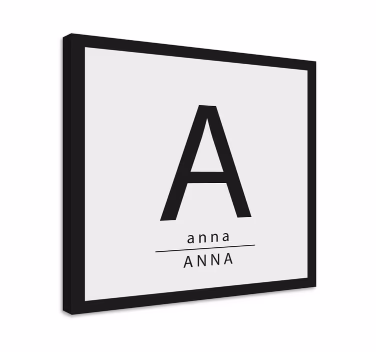 Minimalistiset kirjaimet aakkos canvas - Tenstickers