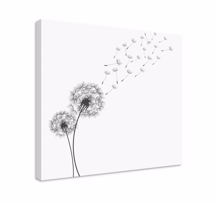 Voikukka makuuhuone canvas - Tenstickers