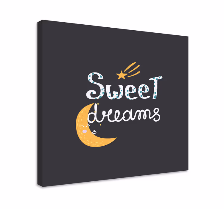 Makeat unet kuu canvas taulu sanonnat - Tenstickers