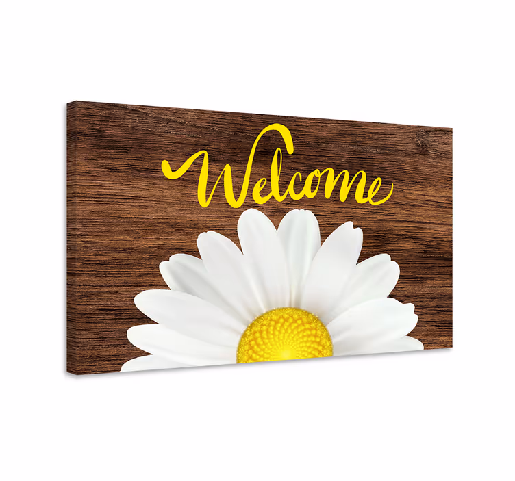 Kukka tervetuloa Canvas eteiseen - Tenstickers