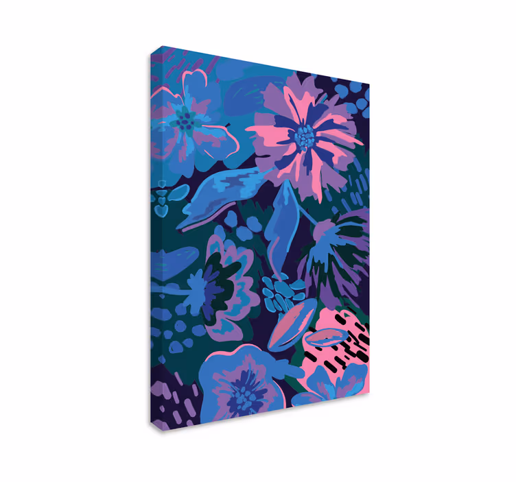 Kukka abstrakti eteinen kangas tulosta Canvas eteiseen - Tenstickers