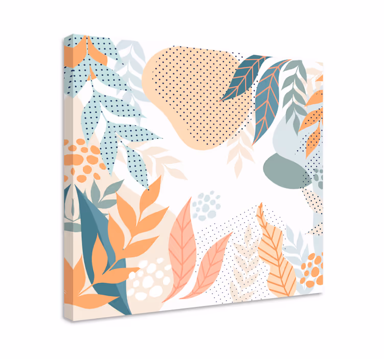 Abstrakteja kukkia Canvas eteiseen - Tenstickers