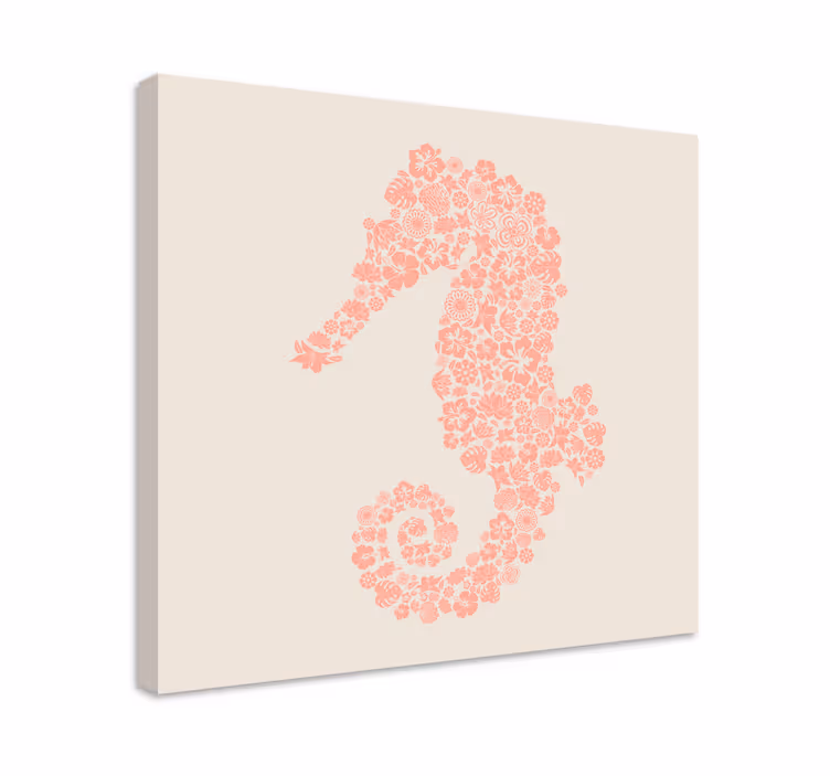 Kukka merihevonen kala canvas - Tenstickers