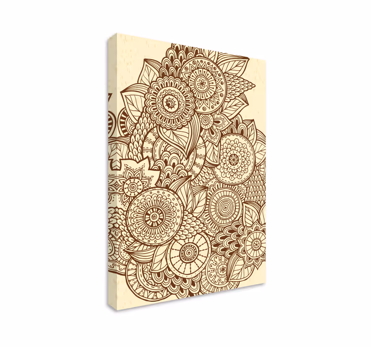 Mandala geometrinen kuvio mandala canvas - Tenstickers