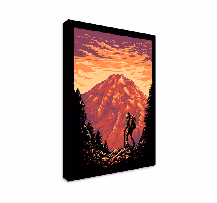 Seikkailu vuorilla canvas taulu maisema - Tenstickers