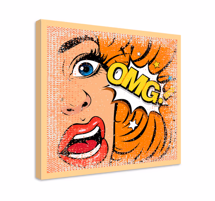 Pop-art-kasvot taide canvas - Tenstickers