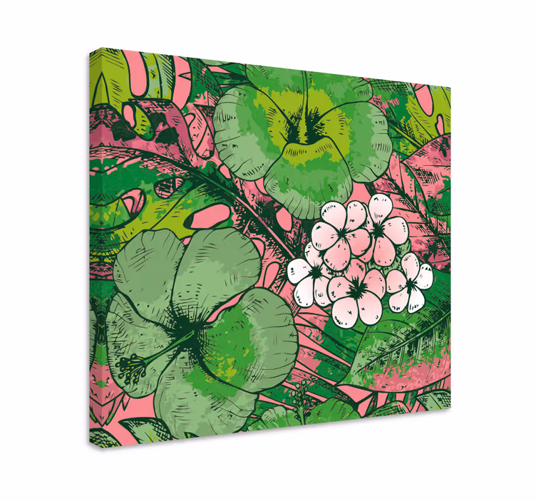 Kukkakasvi canvas taulu kukka-asetelmalla - Tenstickers