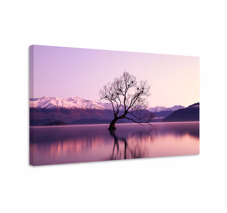 Syksy puu variksilla puu canvas - Tenstickers