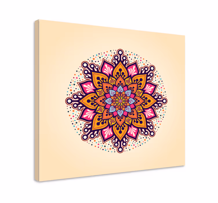Sateenkaari beige mandala canvas - Tenstickers