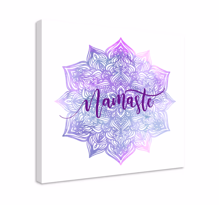 Violetti mandala namaste mandala canvas - Tenstickers