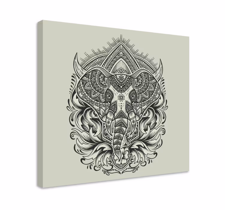 Norsu mandala canvas - Tenstickers