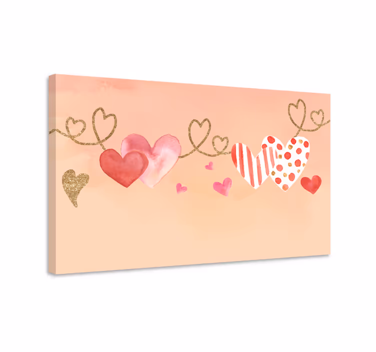 Corazón rakkaus häät canvas - Tenstickers