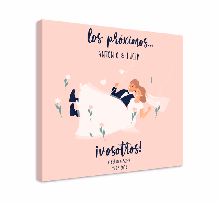 Seuraava naimisissa häät canvas - Tenstickers