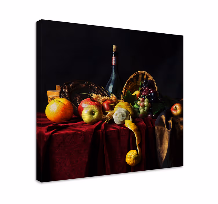 Kultainen hedelmäkooste canvas-taulu - Tenstickers