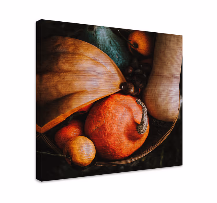 Sadonkorjuu oranssi kurpitsa hedelmä canvas taulu - Tenstickers