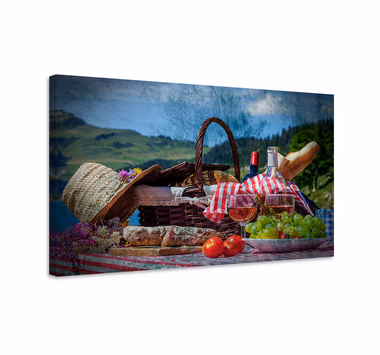 Piknikkorin maisema canvas taulu - Tenstickers
