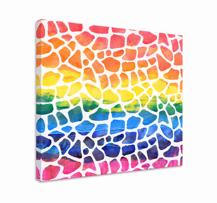 Värikäs mosaiikkijärjestelmä hedelmä canvas taulu - Tenstickers