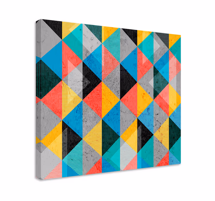 Dynaaminen timanttikuvio geometrinen canvas taulu - Tenstickers