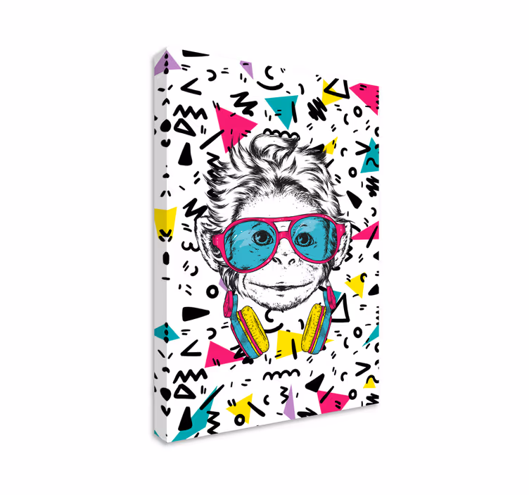 Funky apina nuorten canvas - Tenstickers