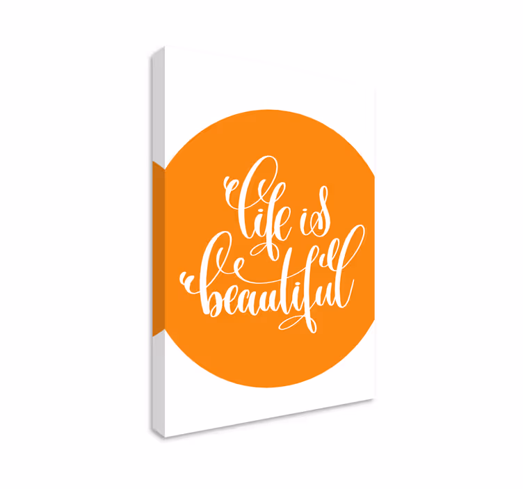 Inspiroivat elämän vahvistukset canvas taulu sanonnat - Tenstickers
