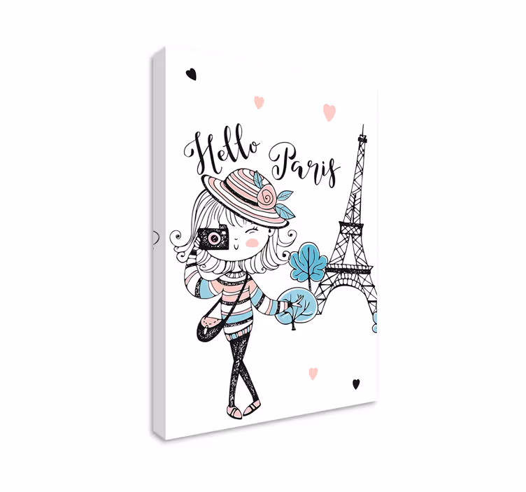 Nuorten tyttö pariisi nuorten canvas - Tenstickers