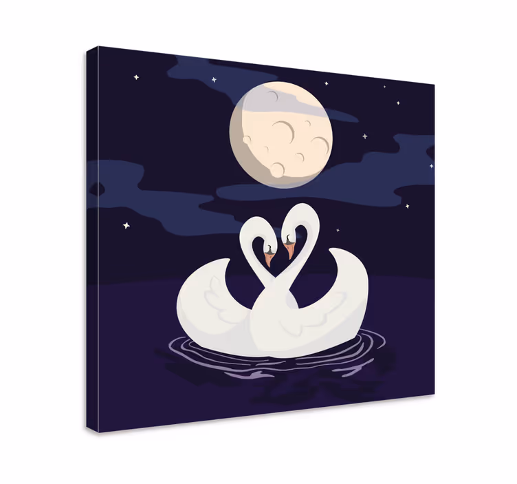 Ihanat joutsenet lintu canvas - Tenstickers