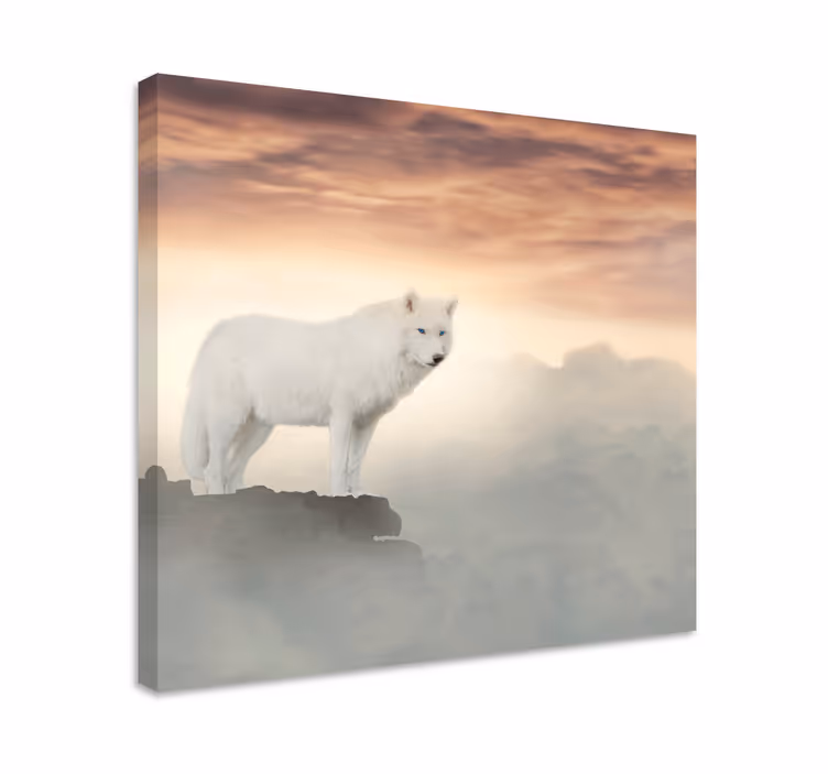 Majesteettinen arktinen susi koira canvas taulu - Tenstickers