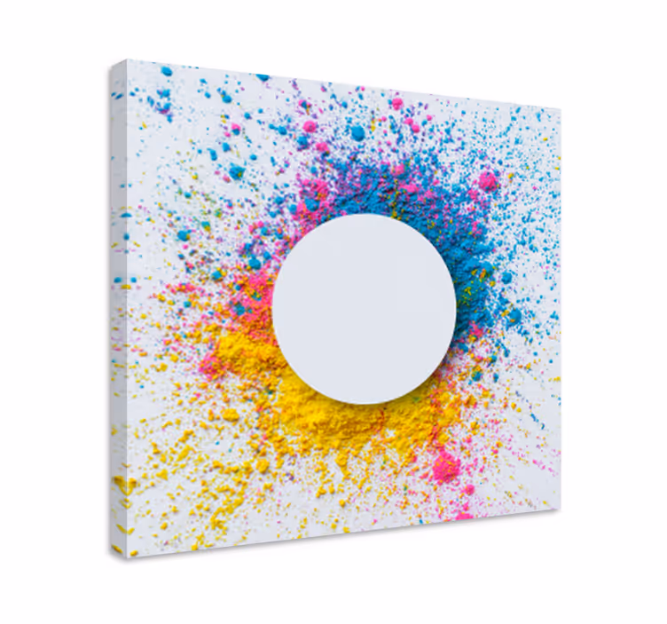 Värikäs jauheräjähdys koriste canvas taulu - Tenstickers