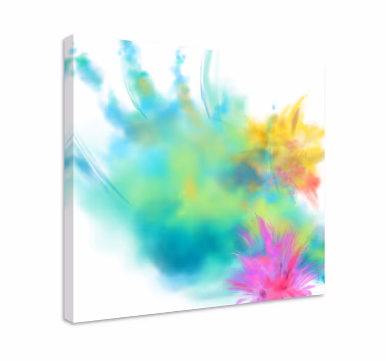 Elinvoimaiset kukkakuviot canvas-taulu - Tenstickers