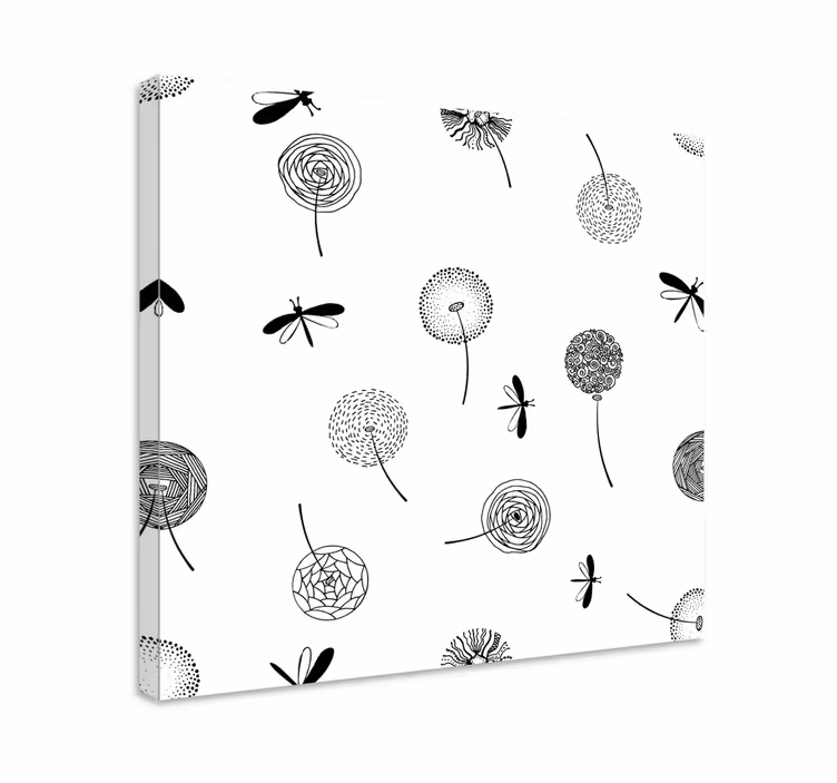 Kehtolaulu ja voikukka sudenkorento canvas - Tenstickers