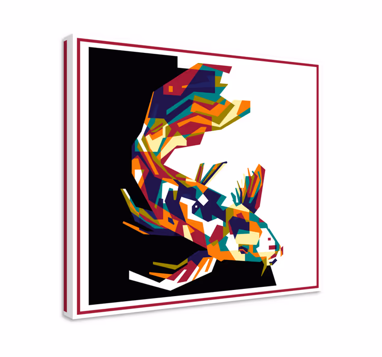 Värikkäät koi-kalat kala canvas taulu - Tenstickers