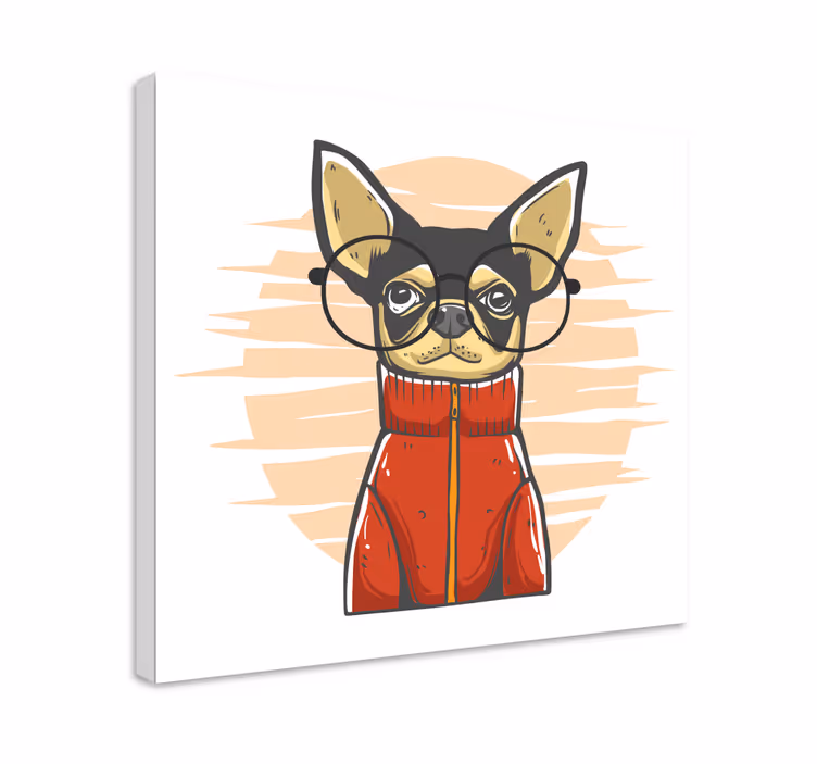 Tyylikäs koira canvas taulu - Tenstickers