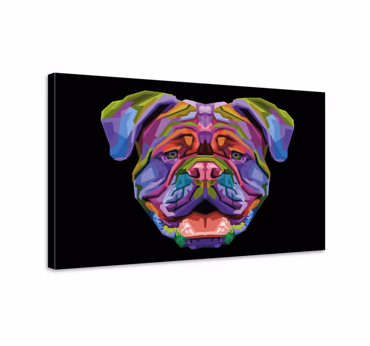 Täysvärinen moderni koira koira canvas - Tenstickers