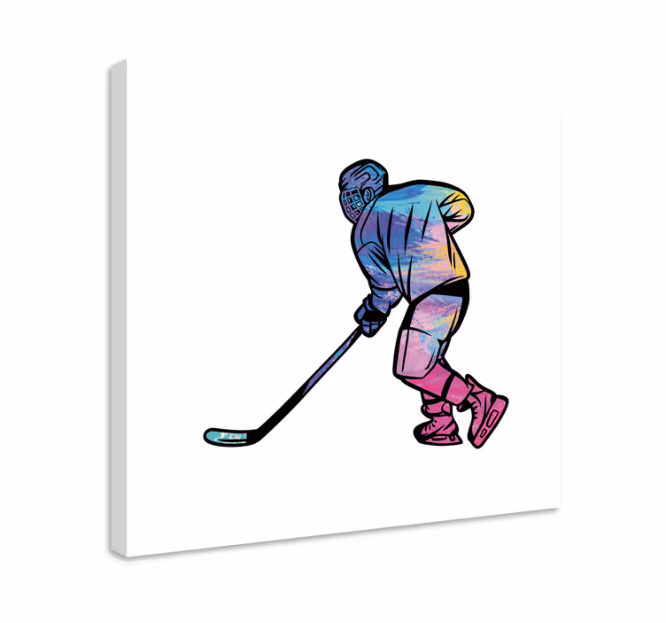 Jääkiekkoilijan toiminta urheilu canvas taulu - Tenstickers