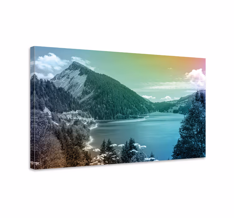 Vesi- ja metsämaisema canvas taulu maisema - Tenstickers