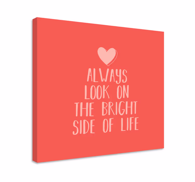 Positiivinen näkemys canvas taulu sanonnat - Tenstickers