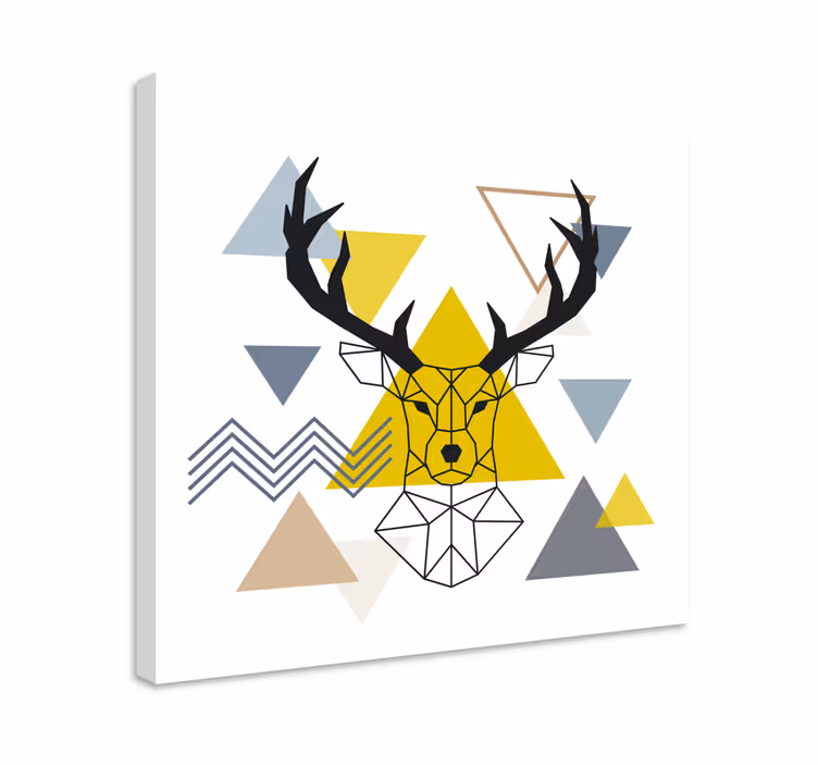 Geometrinen polttarit peura kangastaulu - Tenstickers