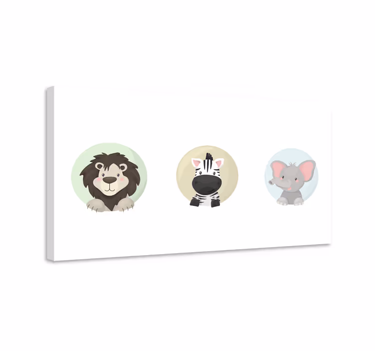 Eläimet asetettu eläin canvas - Tenstickers