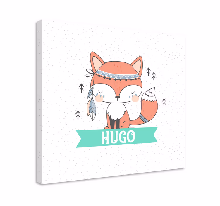 Etninen kettu, jolla on nimi eläin canvas - Tenstickers