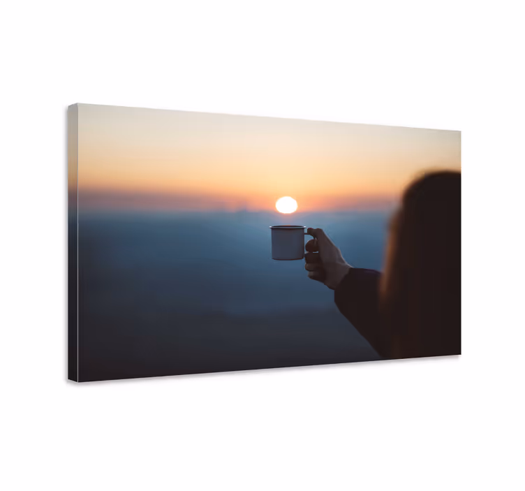 Maisema ja kahvi canvas taulu maisema - Tenstickers